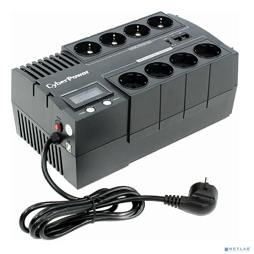 CyberPower BR1200ELCD ИБП {Line-Interactive, 1200VA/720W USB/RJ11/45/USB charger A (4+4 EURO), 12В/5.8 Ач х 2}