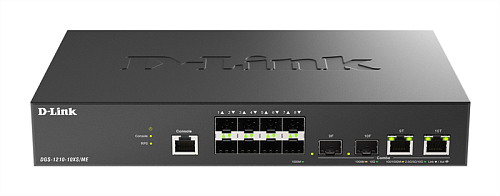 коммутатор Управляемый L2 коммутатор, 8x1000Base-X SFP, 2xCombo 10GBase-T/SFP+, защита от статического электричества до 6 кВ, CLI, консольный порт RJ-