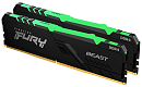 Kingston 32GB 3200MHz DDR4 CL16 DIMM (Kit of 2) 1Gx8 FURY Beast RGB