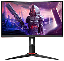 23,6" AOC C24G2U 1500R Curved 1920x1080 165Гц VA WLED 16:9 1ms VGA HDMI DP 3000:1 80M:1 178/178 250cd Speakers HAS Pivot Swivel Tilt Black/Red