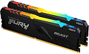 Память оперативная/ Kingston 32GB 3200MT/s DDR4 CL16 DIMM (Kit of 2) 1Gx8 FURY Beast RGB