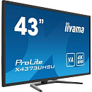 LCD Iiyama 43" X4373UHSU-B1 {VA 3840x2160 3ms 400cd 178/178 4000:1 2xHDMI DisplayPart USB-Hub Tilt Speakers Black}