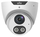 Uniview Видеокамера IP купольная, 1/2.7" 4 Мп КМОП @ 30 к/с, ИК-подсветка и тревожная подсветка видимого спектра до 30м., LightHunter 0.003 Лк @F1.6,
