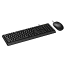 Клавиатура + мышь Rapoo X130PRO клав:черный мышь:черный, 1.5м, доп. защита от влаги