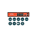 WI-PMS310GF-Alien, Коммутатор управляемый L2 MIX PoE 24/48В 150Вт, порты 8 PoE GE + 2SFP