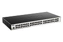 Коммутатор D-Link PROJ Управляемый L2 коммутатор, 48x1000Base-T, 4x10GBase-X SFP+, защита от статического электричества до 6 кВ, CLI, консольный порт