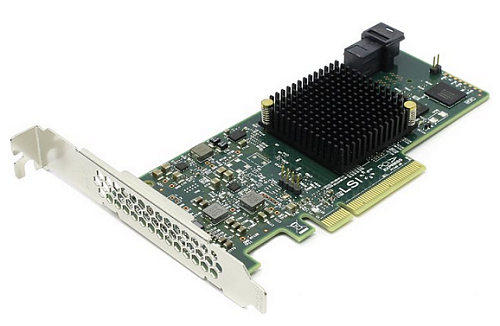 Broadcom/LSI 9300-4i (H5-25473-00) (PCI-E 3.0 x8, LP) SGL SAS12G, 4port(1*miniSAS HD, 1*intSFF8643), каб. Отдельно (аналог LSI00190/H5-25211-01)