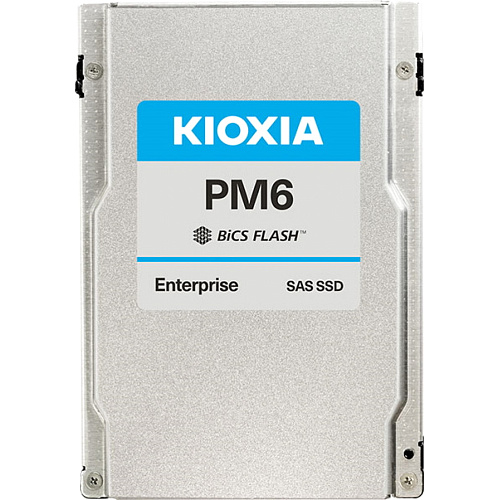 Накопитель KIOXIA Europe GmbH. Серверный твердотельный накопитель/ KIOXIA SSD PM6-V, 800GB, 2.5" 15mm, SAS 24G, TLC, R/W 4150/1450 MB/s, IOPs 595K/145K, TBW 4380, DWPD 3 (12 мес.)