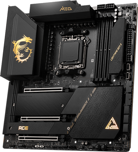 Материнская плата MSI MEG X670E ACE SocketAM5 AMD X670 4xDDR5 eATX AC`97 8ch(7.1) 10Gigabit RAID+DP