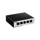 Коммутатор D-LINK DGS-1100-05/B1A, L2 Smart Switch with 5 10/100/1000Base-T ports.8K Mac address, 802.3x Flow Control, Port Trunking, Port Mirroring, IGMP Snoopi