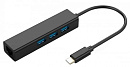 Адаптер KS-IS KS-410 USB-C RJ45 LAN Gigabit с USB 3.0 хабом