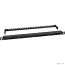 Cabeus PLHD-24-Cat.5e-Dual-180-0,5U Патч-панель высокой плотности 19" (0,5U), 24 порта RJ-45, категория 5e, Dual IDC,180 градусов, с задним кабельным