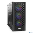 Exegate EX295765RUS Корпус Miditower ExeGate EVO-8227 (ATX, без БП, 2*USB+1*USB3.0+HD Audio, черный, 3 вент. с RGB подсветкой, боковая панель - закале