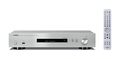 Аудиопроигрыватель Yamaha AV [NP-S303 SILVER //G], сетевой DLNA Версия 1.5, MP3, WMA, MPEG4 AAC, WAV, FLAC, AIFF, ALAC, DSD, Wi-Fi с Wireless Direct,