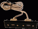 3,5 отсек для HDD с двумя USB-портами, черный цвет