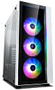 Блок питания DEEPCOOL MATREXX 55 V3 ADD-RGB WH 3F без БП, большое боковое окно, 3xRGB LED 120мм вентилятора спереди, RGB LED спереди, белый, ATX