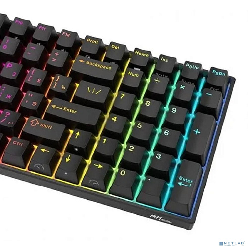 Клавиатура RK100 беспроводная чёрная, линейные свитчи RK Red