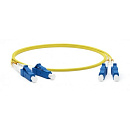 Hyperline FC-D2-9-LC/UR-LC/UR-H-1.5M-LSZH-YL Патч-корд волоконно-оптический (шнур) SM 9/125 (OS2), LC/UPC-LC/UPC, 2.0 мм, duplex, LSZH, 1.5 м