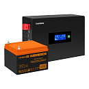 Комплект ИБП EX295993RUS + батарея 26Aч EX285663RUS 1шт (инвертор, синус, для котла, PF=1, настенный) ExeGate IdealSine SR-1000.LCD.2SH <1000VA/1000W,