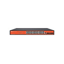 WI-PCMS528F-L3, управляемый коммутатор, PoE бюджет 370Вт, 24GE PoE, 4SFP+ 10G, Cloud