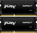 Память оперативная/ Kingston 16GB 1600MHz DDR3LCL9SODIMM(Kit of 2)1.35VFURYImpact