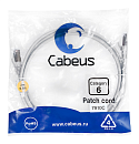 Патч корд Cabeus PC-FTP-RJ45-Cat.6-2m-LSZH Патч-корд F/UTP, категория 6, 2xRJ45/8p8c, экранированный, серый, LSZH, 2м