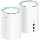 Маршрутизатор CUDY AC1200 Wi-Fi Gigabit Mesh Solution 2-Pack, Chipset MT7621+MT7613B+MT7603, Dual-Band, 867Mbps at 5GHz + 300Mbps at 2.4GHz, 802.11ac/