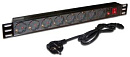 Блок розеток Блок розеток 19", 1-фазный с выключателем, 10A / 250V, 8xSchuko, шнур 3.0 м, вилка Schuko