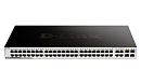 Коммутатор D-Link Неуправляемый коммутатор, 48x1000Base-T, 4xCombo 1000Base-T/SFP, защита от статического электричества до 1 кВ, корпус металл