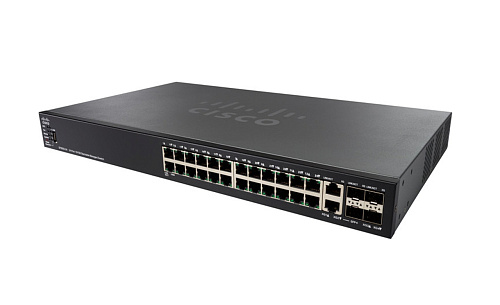 Коммутатор CISCO [SF550X-24-K9-EU] SB SF550X-24 24-port 10/100 Stackable Switch