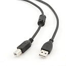 Filum Кабель USB 2.0 Pro, 1.8 м., ферритовое кольцо, черный, разъемы: USB A male-USB B male, пакет. [FL-CPro-U2-AM-BM-F1-1.8M] (894162)