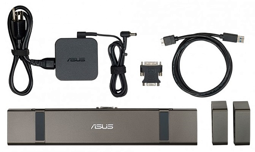 Док-станция ASUS USB 3.0 HZ-3B Docking Station.USB 3.0 х 4,RJ-45х1,DVIх1,HDMIх1. Поддержка двух дисплеев: порт HDMI 4U UHD (3840 x 2160), а порт DVI-I