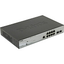 D-Link DGS-1210-10P/ME/B1A Управляемый L2 коммутатор с 8 портами 10/100/1000Base-T и 2 портами 1000Base-X SFP (8 портов PoE 802.3af/at, PoE-бюджет 78