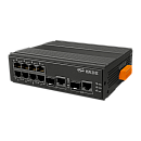 Неуправляемый коммутатор, 8 x 10/100BaseTX, 2 x 10/100/1000 BaseTX Combo SFP, металлический корпус