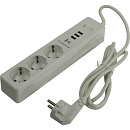 Harper Сетевой фильтр с USB зарядкой UCH-315 White (3 роз.,1,5м., 3xUSB., (3680W)16А) {H00002825}