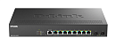 Коммутатор D-Link Управляемый L2 PoE-коммутатор, 8x2.5GBase-T PoE, 2x10GBase-X SFP+, PoE-бюджет 240 Вт, защита от статического электричества до 6 кВ,