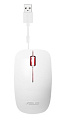 Мышь Asus UT300 белый оптическая (1000dpi) USB2.0 для ноутбука (2but)