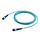 Hyperline FHD-MC3-504-MPOF12/PS-MPOF12/PS-B-2M-LSZH-AQ Патч-корд волоконно-оптический МРО (мама)-МРО (мама), тип B, 12 волокон, 50/125 (OM4), 40/100G,