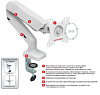 Кронштейн для мониторов Arm Media LCD-T21w белый 15"-32" макс.6.5кг настольный поворот и наклон верт.перемещ.