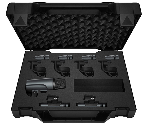 Sennheiser E 600 DRUM CASE Комплект микрофонов для ударных: 1 х е 602-II, 4 x e 604, 2 x e 614, алюминиевый кейс