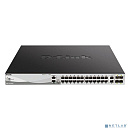D-Link DGS-3130-30PS/B2A PROJ Управляемый L3 стекируемый коммутатор с 24 портами 10/100/1000Base-T, 2 портами 10GBase-T и 4 портами 10GBase-X SFP+ (24