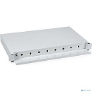 Cabeus ODF-19-8-ST Кросс бокс оптический 19" на 8 ST(FC) со сплайс-кассетой, выдвижной (без пигтейлов и проходных адаптеров)