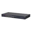 DAHUA DH-CS4218-16ET-190 16-портовый PoE коммутатор L2 с функцией облачного управления, 16xRJ45 100Mb PoE, 2хКомбо SFP/RJ45 1Gb uplink, суммарно 190Вт