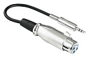 Кабель аудио Hama H-41908 Jack 3.5 (m)/XLR (f) 0.1м. серебристый (41908)