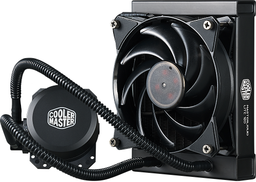Система охлаждения/ Cooler Master MasterLiquid Lite 120 (180W, 120mm, fans: 1x120mm/66.7CFM/30dBa/2000rpm, 1200/115X/2066/2011-V3/2011/AM5/AM4/AM3