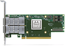 Адаптер MELLANOX Infiniband ConnectX®-6 VPI adapter card, HDR IB (200Gb/s) and 200GbE, dual-port QSFP56, PCIe4.0 x16, tall bracket