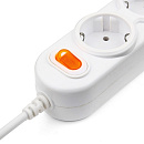 PowerCube Удлинитель (PC-1-1,5М) 1.5м, 3 розетки, 16А, с выключателем, белый