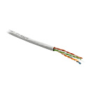 Кабель Hyperline UUTP4R-C6-S23-IN-LSZH-GY-305 (305 м) Кабель витая пара, неэкранированный U/UTP, категория 6, 4 пары 23 AWG, 4х2х0,57 мм, однопроволоч