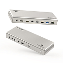 Док-станция Docking Station WAVLINK Thunderbolt 4 TripleDisplay/96W Power Delivery Include 160W Adapter/2xUSB-A 10Gbps/2xUSB-A 5Gbps/1xUSB-C/1xThunder