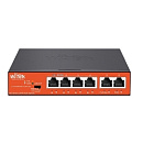 WI-PS205, Коммутатор неуправляемый PoE 65Вт, порты 4PoE FE + 2FE, режим 250м и VLAN, Watchdog, v4